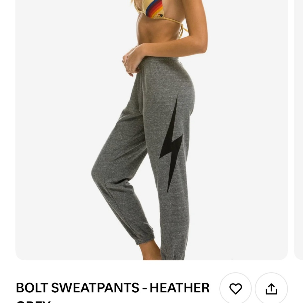 BOLT SWEATPANTS - HEATHER GREY BY AVIATOR NATION